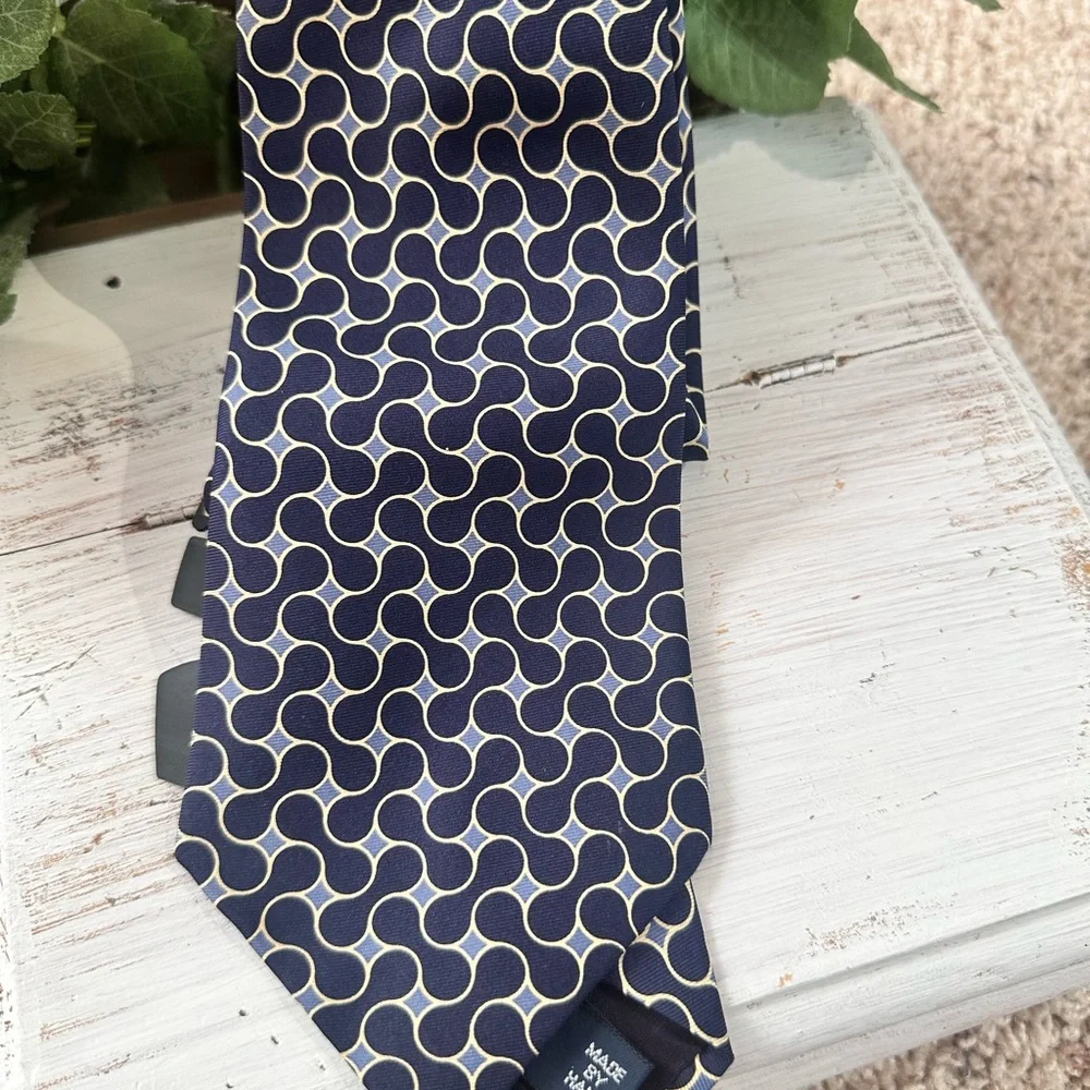 Polo by Ralph Lauren Blue and Yellow Patterned Tie